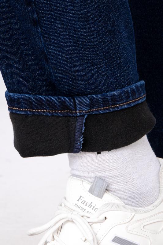 Джинси жіночі зимові Носи Своє напівбатал однотонні класичного крою р. 30 Синій (14293) - фото 5