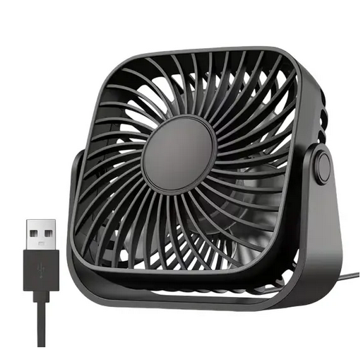Вентилятор мини портативный настольный от USB TOPK 3 скорости Черный (K55-2B)
