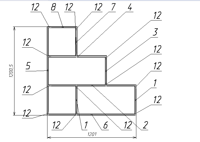 Стелаж-східці Klick-System СТЛ-31 120х120х29,6 см Дуб Шамоні - фото 3