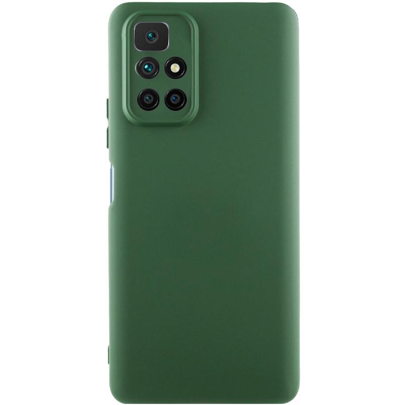 Протиударний чохол TPU GETMAN Liquid Silk Full Camera для Xiaomi Redmi 10 Зелений / Dark green