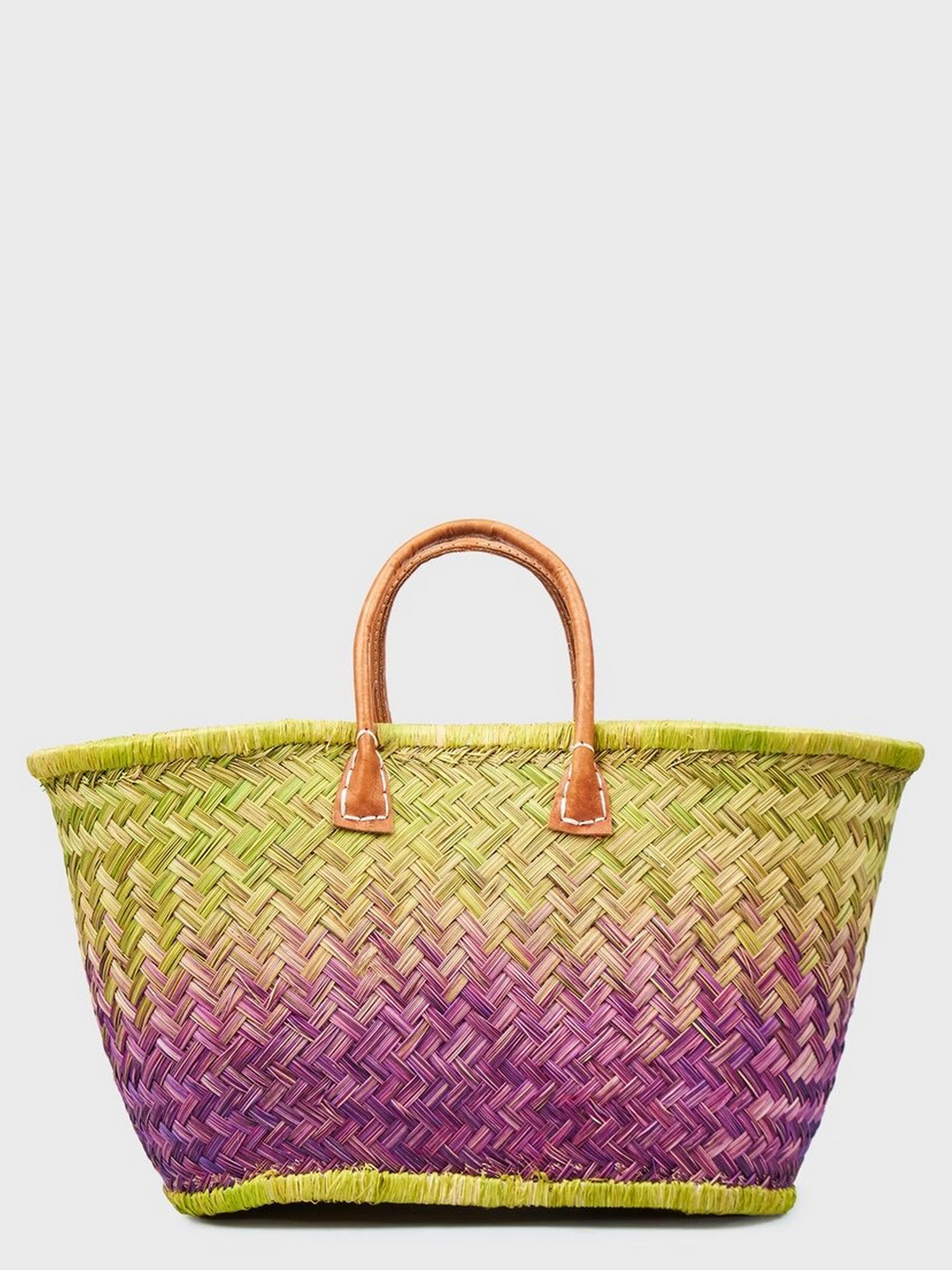 Пляжна сумка LE COMTOUR DE LA PLAGE Aravola BM_Bicolor_217 Зелений/Фіолетовий