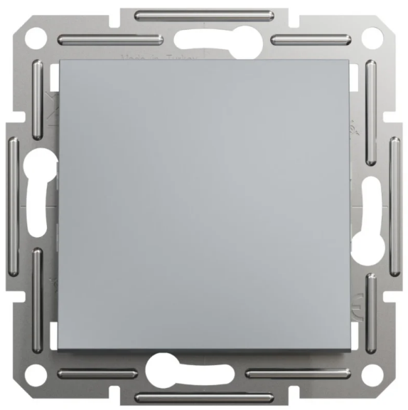 Выключатель одноклавишный Schneider Asfora сталь (28425670) Выключатель одноклавишный Schneider Asfora сталь (28425670)