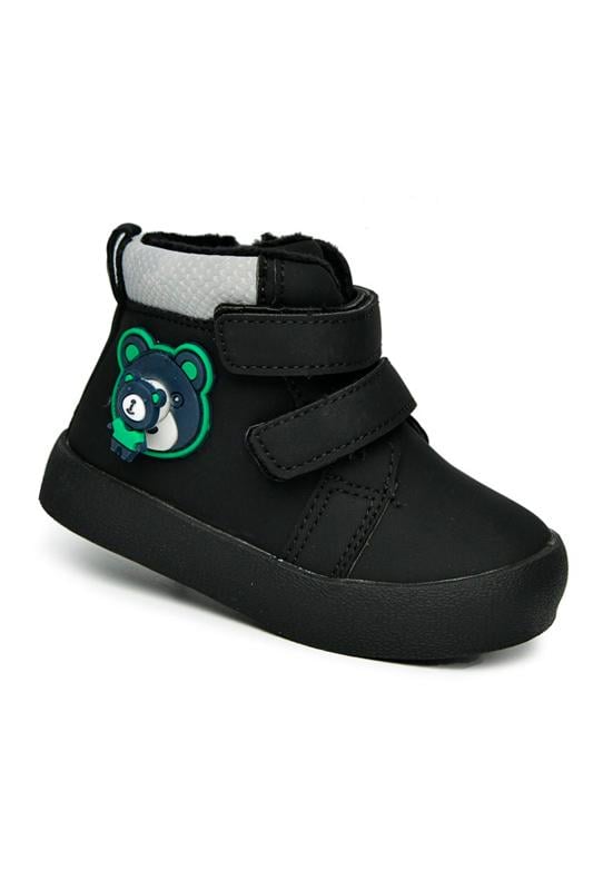 Черевики дитячі демісезонні унісекс на липучках з нашивкою Носи Своє р. 26 Чорний (17330)