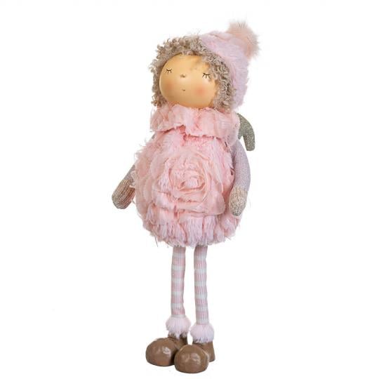 Фигурка декоративная Ангел из текстиля 40 см Розовый (150-81-6005-008)