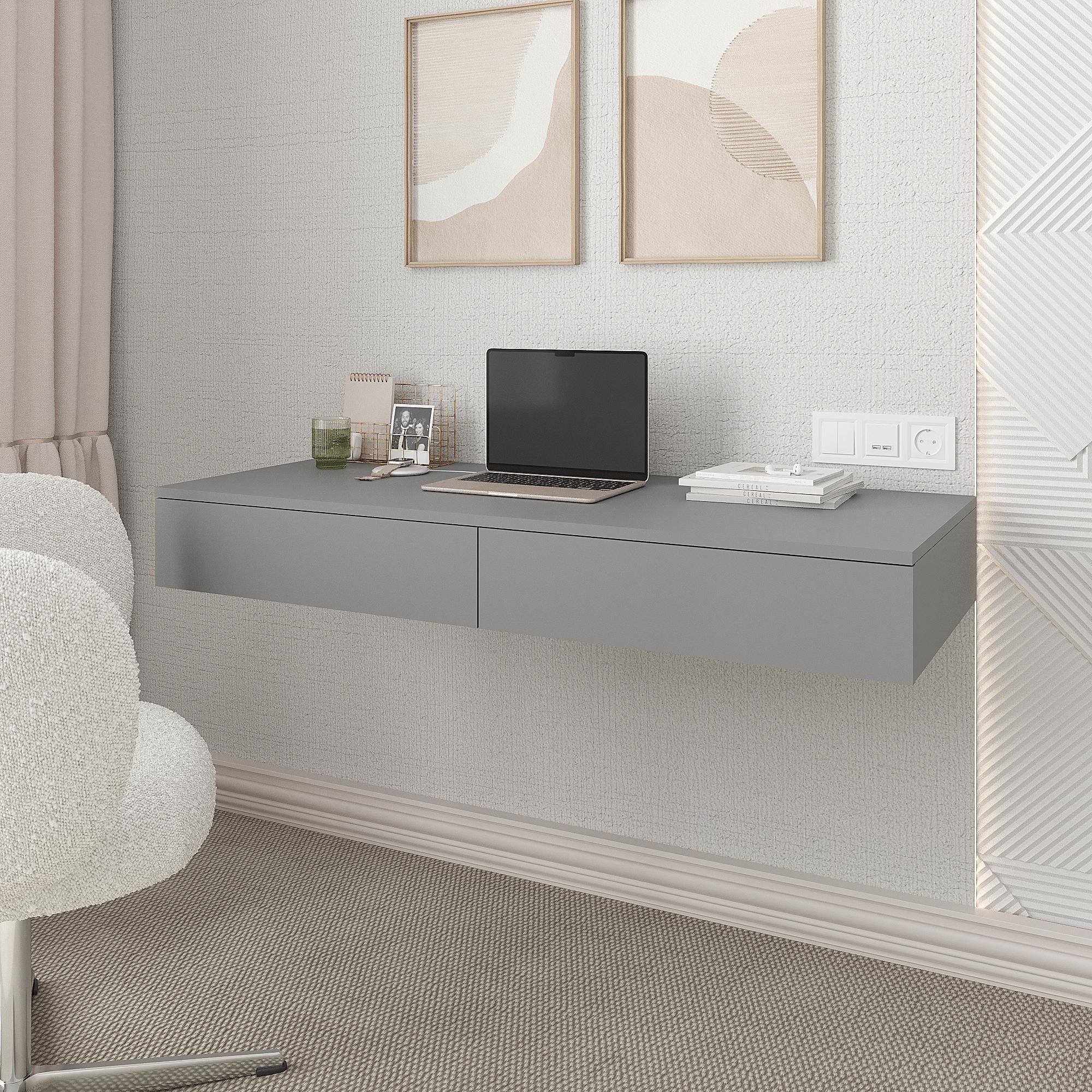 Стіл письмовий навісний СП-Ейр 160х1200х500 мм Антрацит (28522572)