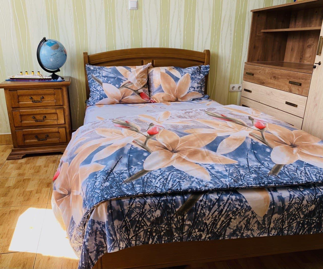 Комплект постільної білизни Ваніль євро ранфорс 200х220 см (R-061/WP/Е)