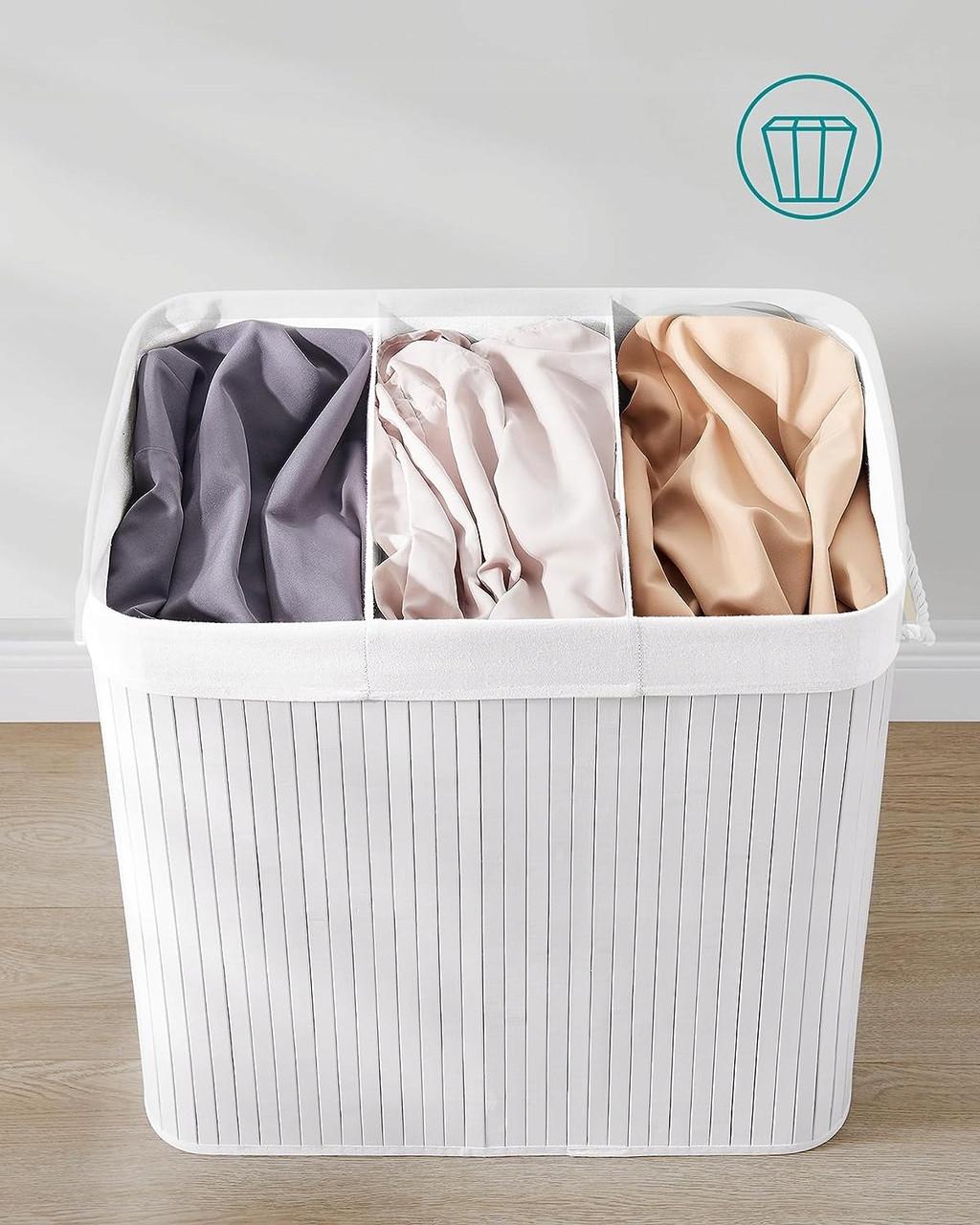 Корзина для белья Songmics бамбуковая 150 л Белый (2503817850) - фото 7 Корзина для белья Songmics бамбуковая 150 л Белый (2503817850) - фото 7