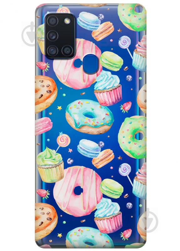 Силиконовый чехол iSwag для Samsung Galaxy A21s Пончики (KS2780) Силиконовый чехол iSwag для Samsung Galaxy A21s Пончики (KS2780)