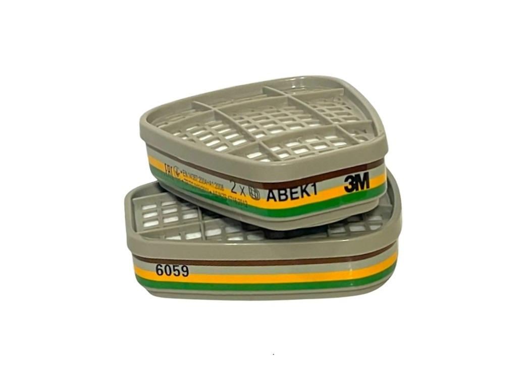 Фильтр 3M 6059 защитный от газов/паров и аммиака для респираторов 6000/7000 и масок с байонетным креплением Фильтр 3M 6059 защитный от газов/паров и аммиака для респираторов 6000/7000 и масок с байонетным креплением