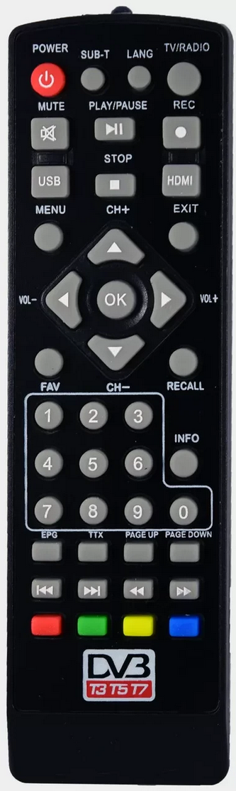 Пульт для DVB-T2 тюнера OTAU T2 T888 (1932899399)