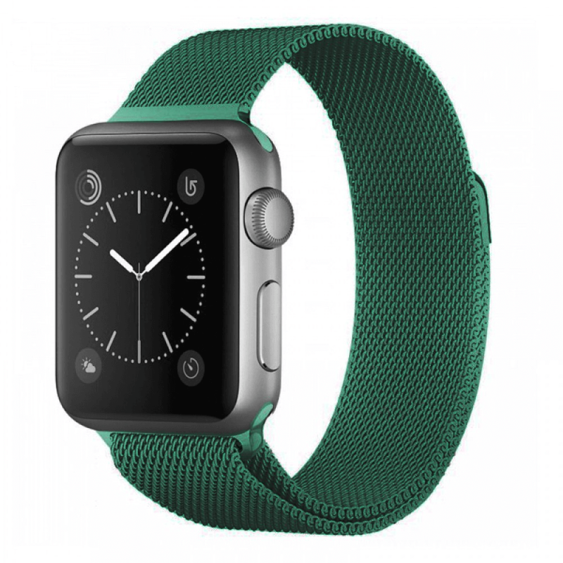 Ремешок Elite Milanese Loop Миланская петля для Apple Watch 38/40/41 мм S/M Green - фото 1