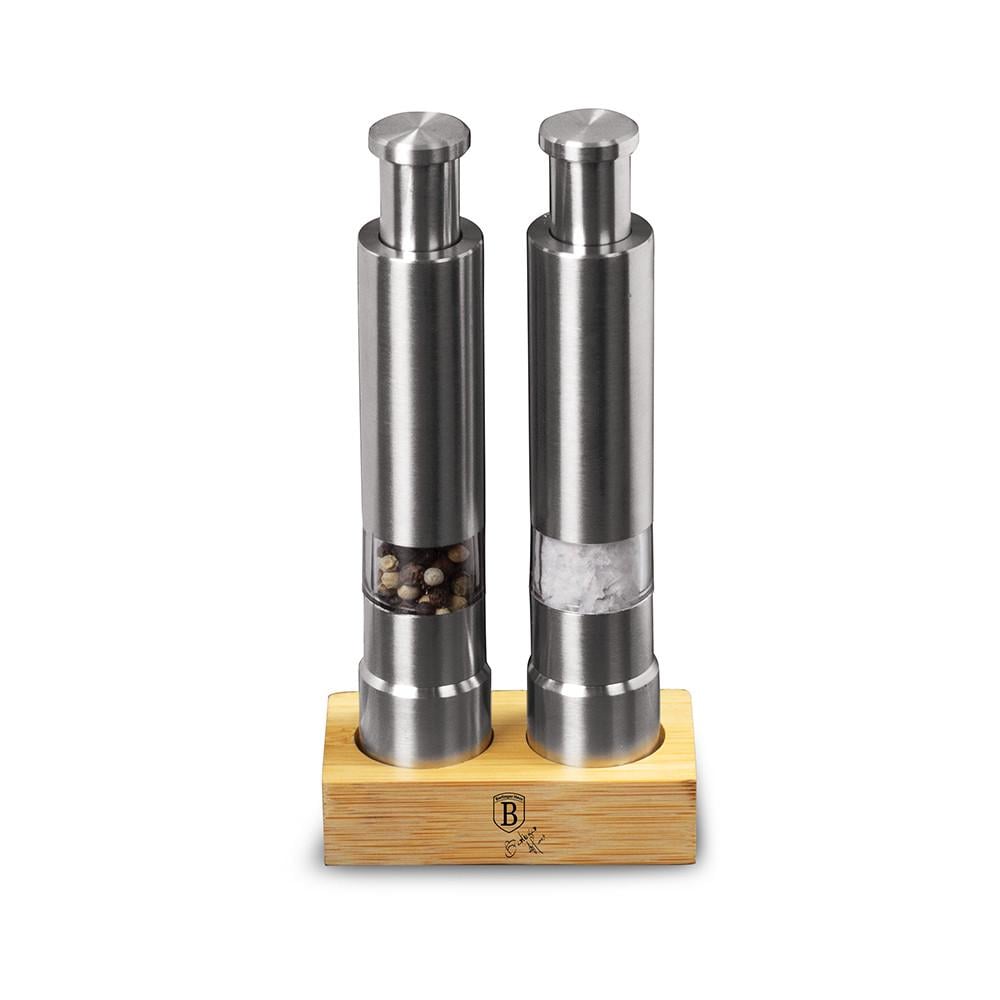 Набір млинів для спецій Berlinger Haus Black Silver Collection із підставкою (2238218817)