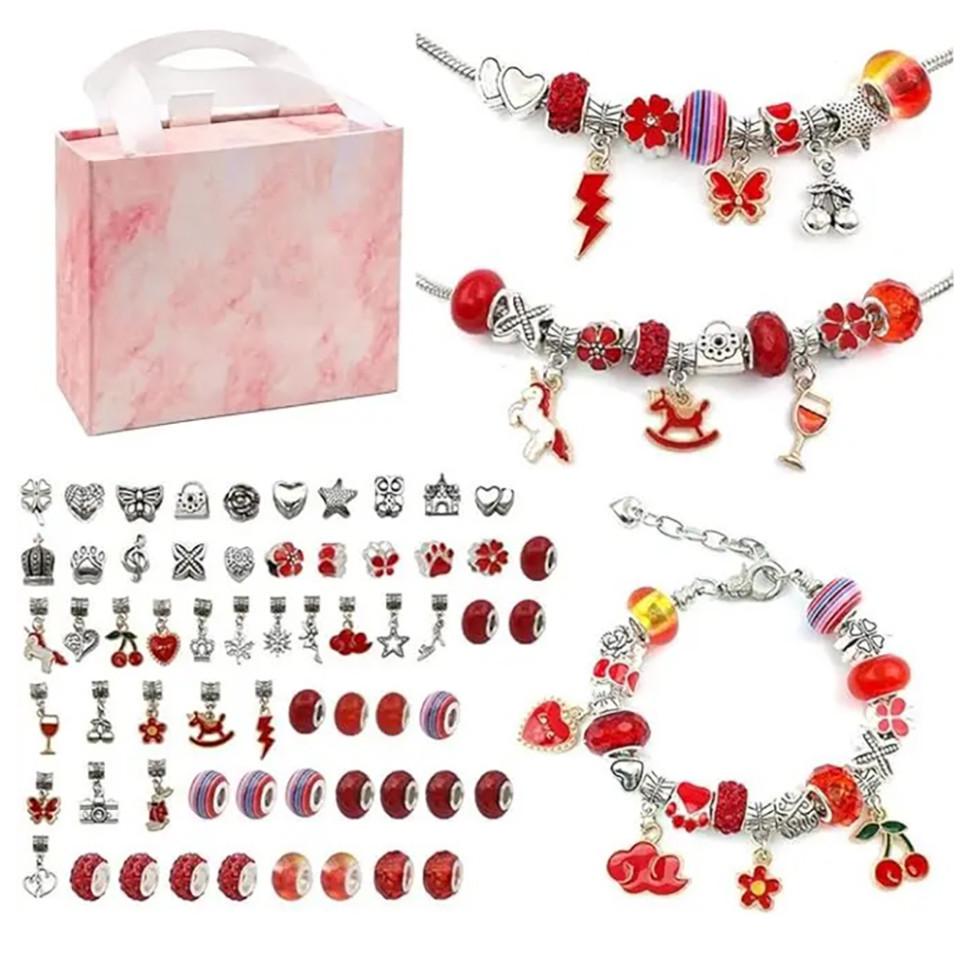 Набір для створення браслетів Пандора PDL610-4 Червоний
