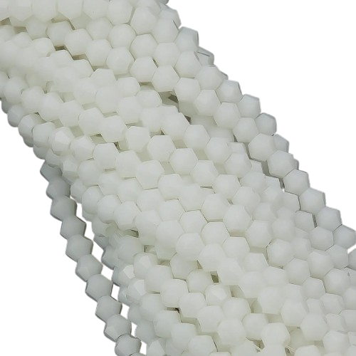 Намистини кришталеві Біконус 3,5х3,2 мм 125 шт. непрозорий Білий (БІ0003к02)