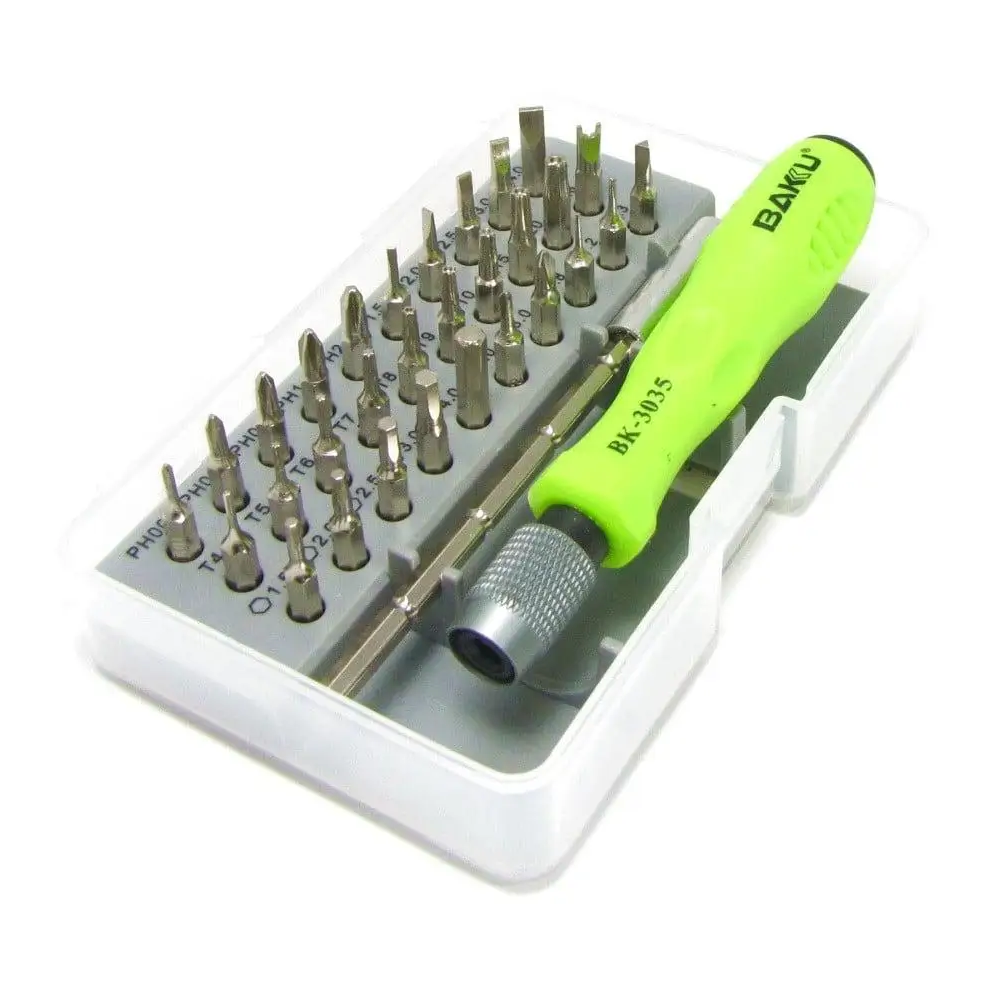 Отвертка цанговая BAKU BK-3035 с набором бит/прецизионные отвертки Transparent (110291-2) - фото 5