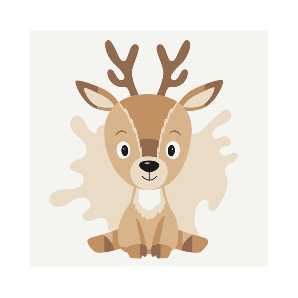 Роспись на холсте Brushme Олененок 20х20 см (MBS022)