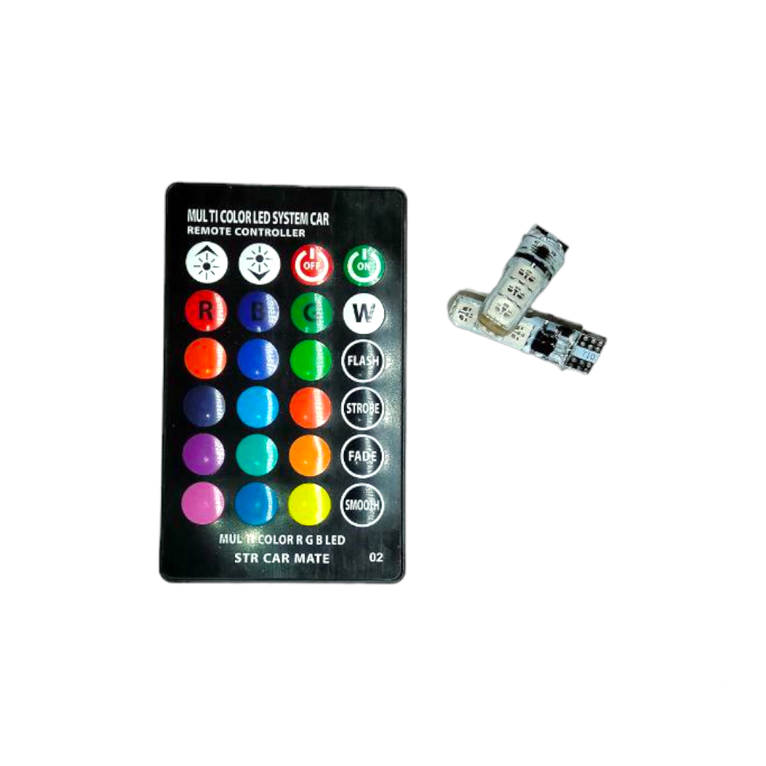 Автомобільні лампи світлодіодні Global Solution 12V T10 5050 6SMD з пультом 2 шт. Різнокольоровий (2268028616) - фото 2 Автомобільні лампи світлодіодні Global Solution 12V T10 5050 6SMD з пультом 2 шт. Різнокольоровий (2268028616) - фото 2