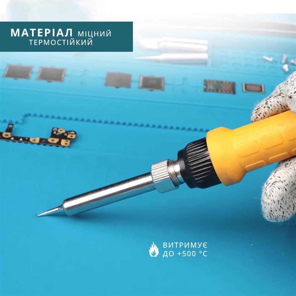 Килимок силіконовий для паяння магнітний 45х30 см (17673297) - фото 5 Килимок силіконовий для паяння магнітний 45х30 см (17673297) - фото 5