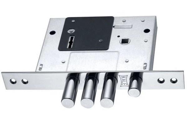 Замок сувальдный Kale 257LX планки с покрытием с дополнительным ригелем 5 ключей бексет 60 мм Хром (2328620055)