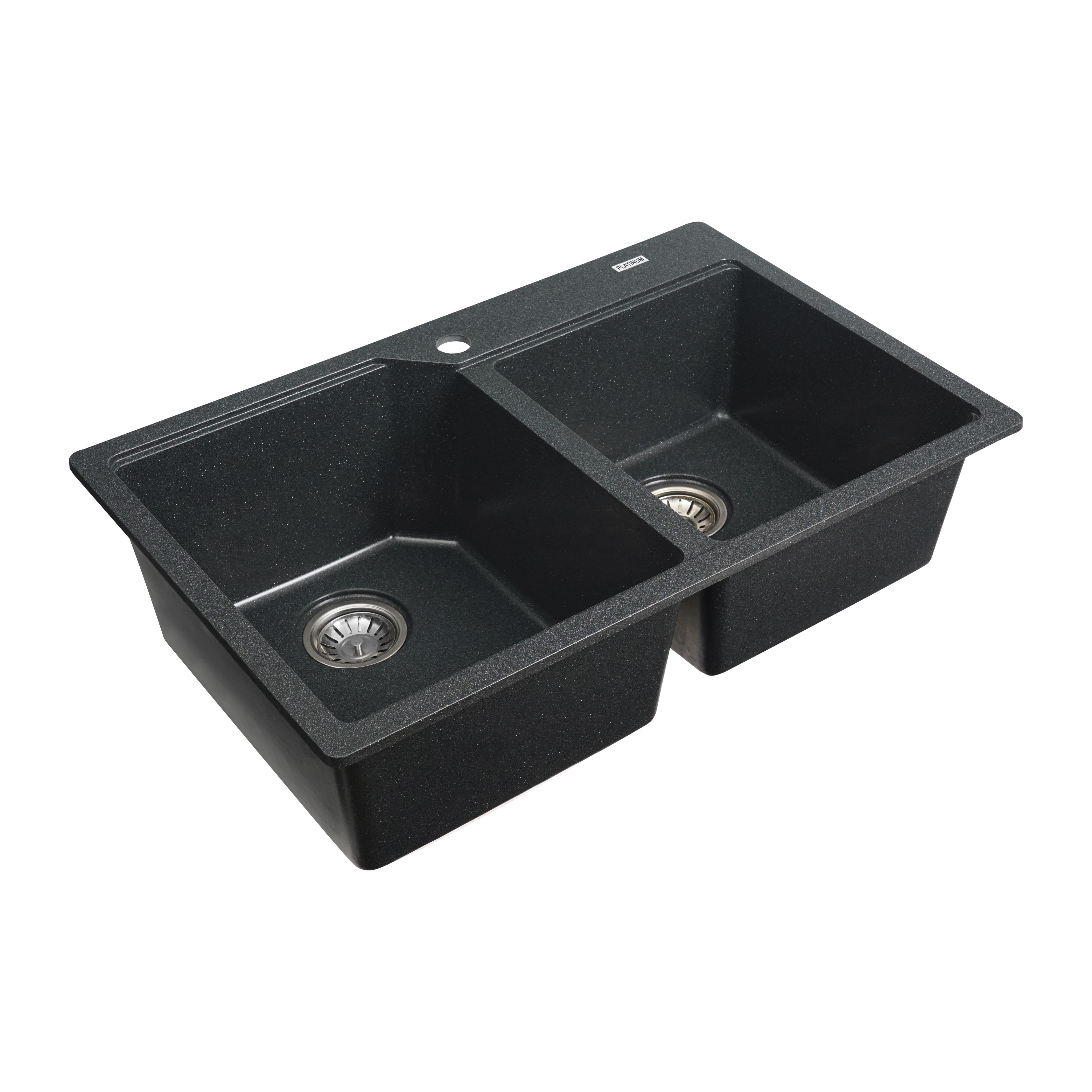 Мойка для кухни Platinum 7850 Harmony гранит матовый Антрацит - фото 2