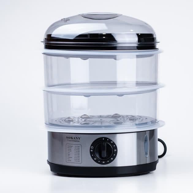 Пароварка-скороварка электрическая Sokany SK-07018 трехуровневая 11 л 650 Вт (28219122)
