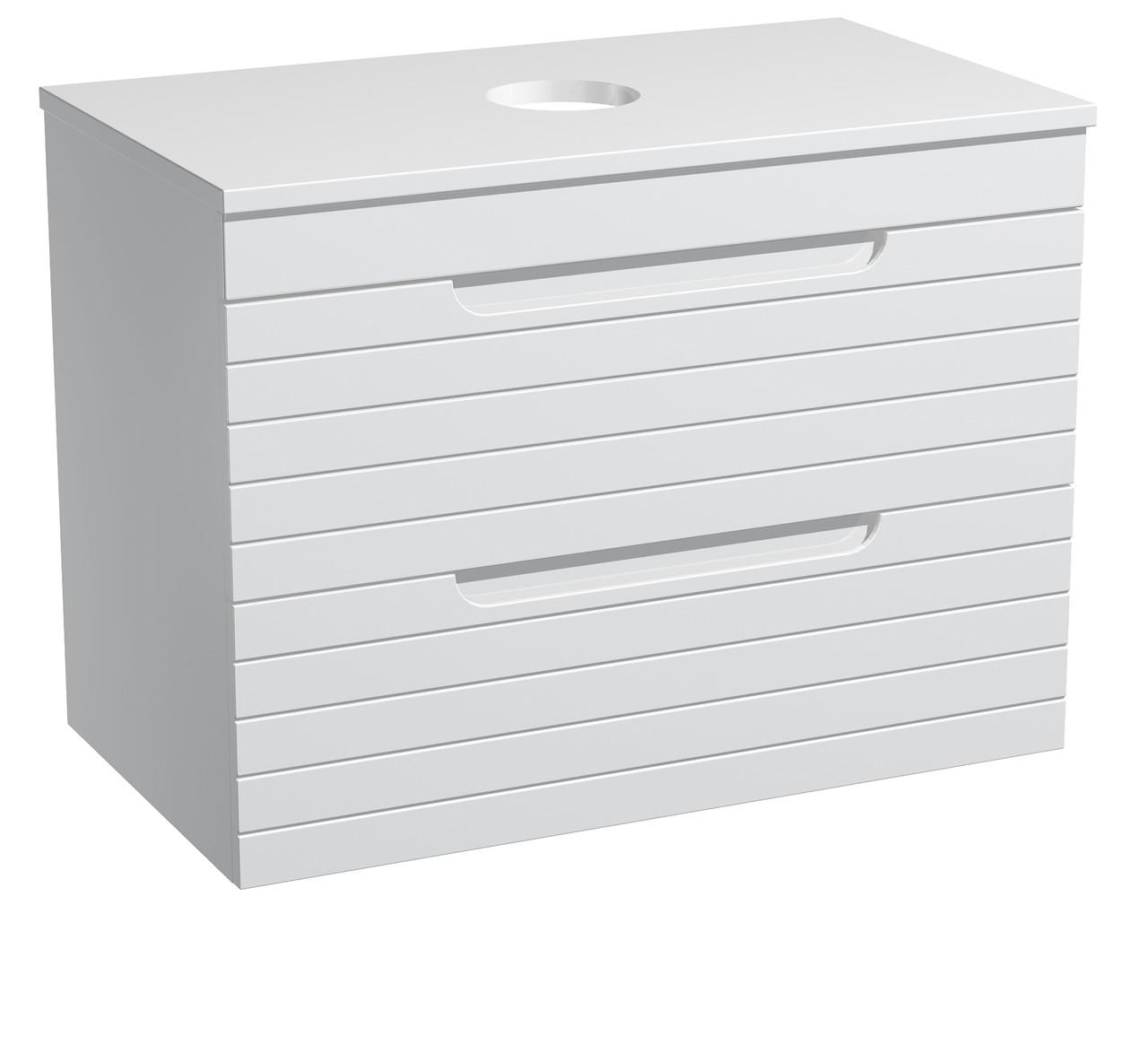 Тумба навесная Milleau PARALLEL 80 со столешницей для ванной комнаты