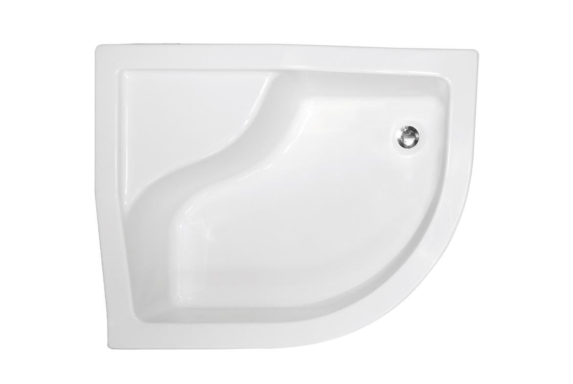 Душевой поддон Besco MAXI L глубокий ассиметричный акриловый левосторонний 100х80х35 см (1246722061)