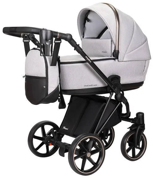 Коляска дитяча функціональна Angelini Enigma 2в1 Premium Світло-сірий