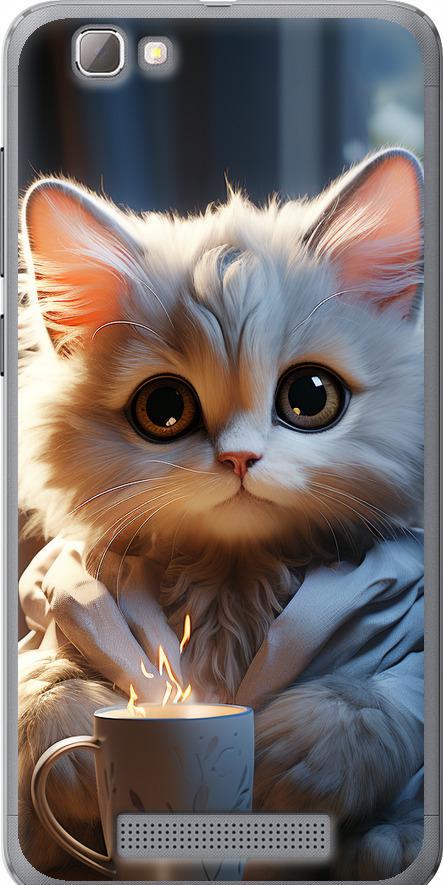 Чехол на ZTE A610 White cat (5646u-433-42517)
