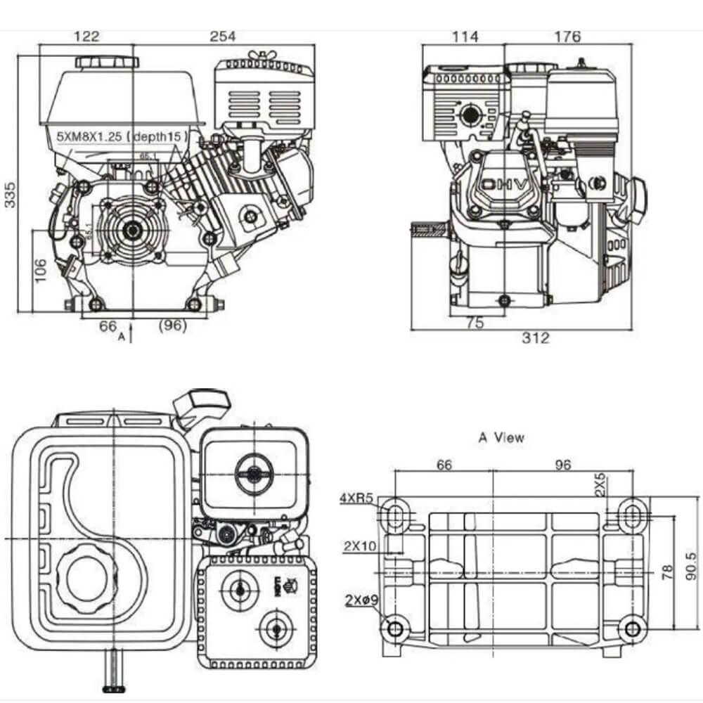 Двигун бензиновий Loncin G 200 F A діаметр валу 20 мм довжина 50 мм шпонковий (G200F-A) - фото 6 Двигун бензиновий Loncin G 200 F A діаметр валу 20 мм довжина 50 мм шпонковий (G200F-A) - фото 6