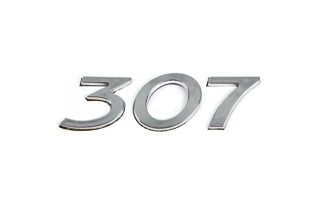 Надпись 307 Davs Auto для Peugeot 307 abs-пластик Хром