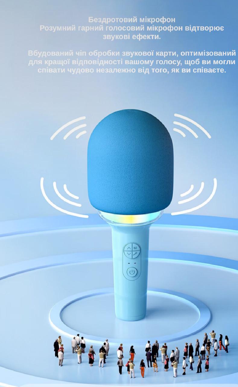 Мікрофон-караоке дитячий інтелектуальний з підсвіткою та зміною голосу (2759013374) - фото 3