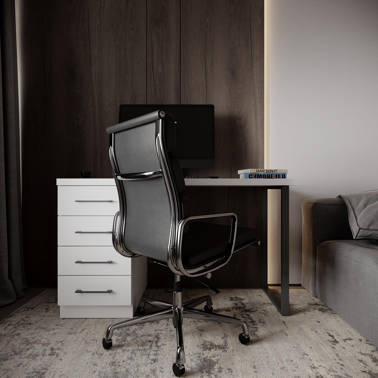 Комп'ютерний стіл Mebellini Торонто лофт 1200x600x770 мм Білий (арт.SKEP1000-190) - фото 2 Комп'ютерний стіл Mebellini Торонто лофт 1200x600x770 мм Білий (арт.SKEP1000-190) - фото 2