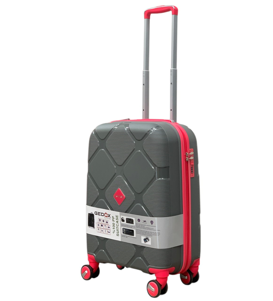 Чемодан полипропилен на 4-х двойных колесах маленький S 50 л Gedox PP003-S - фото 1 Чемодан полипропилен на 4-х двойных колесах маленький S 50 л Gedox PP003-S - фото 1