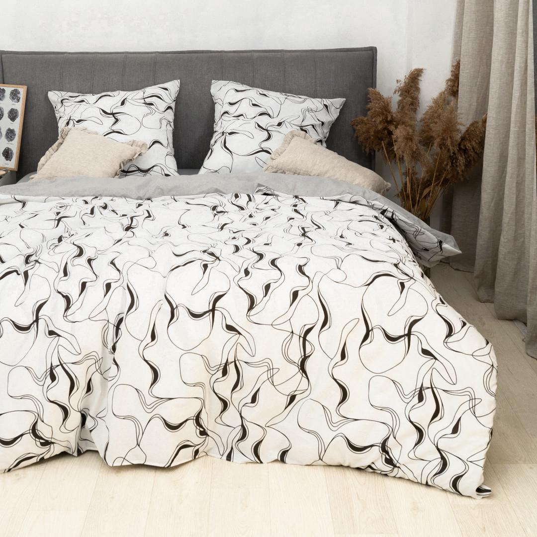 Постельное белье Isleep Viluta 24290 ранфорс с простыней на резинке 160х200 см двуспальный (28452)