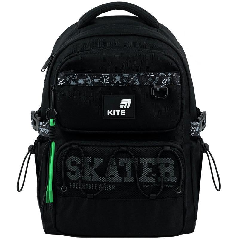 Рюкзак школьный KITE Education Skater 39x28x12,5 см 13 л Черный (K26-1022M-2)
