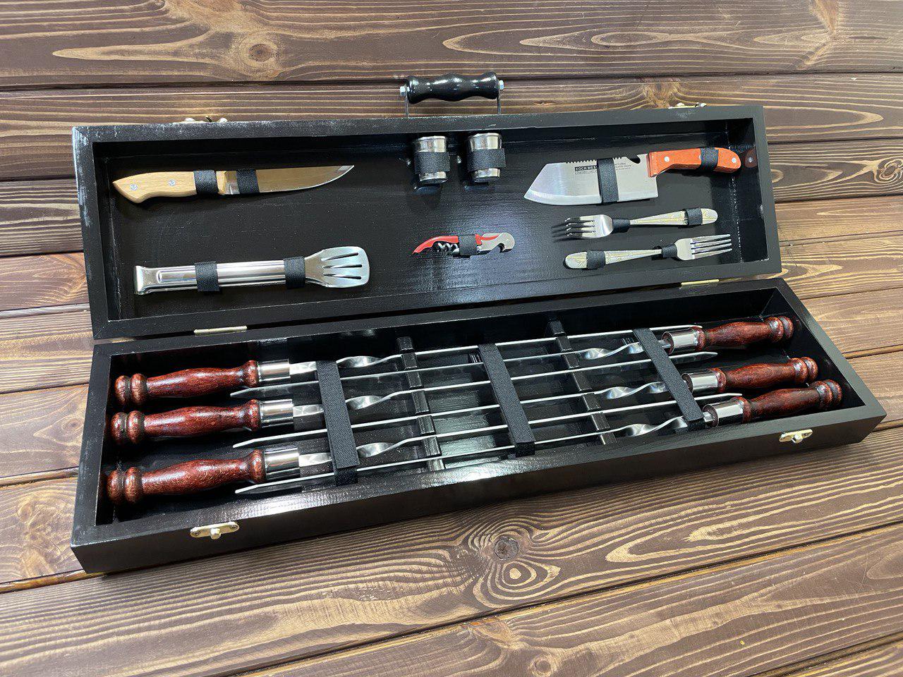 Набір шампурів Black Box X-2-1 в кейсі (10643336) - фото 5 Набір шампурів Black Box X-2-1 в кейсі (10643336) - фото 5