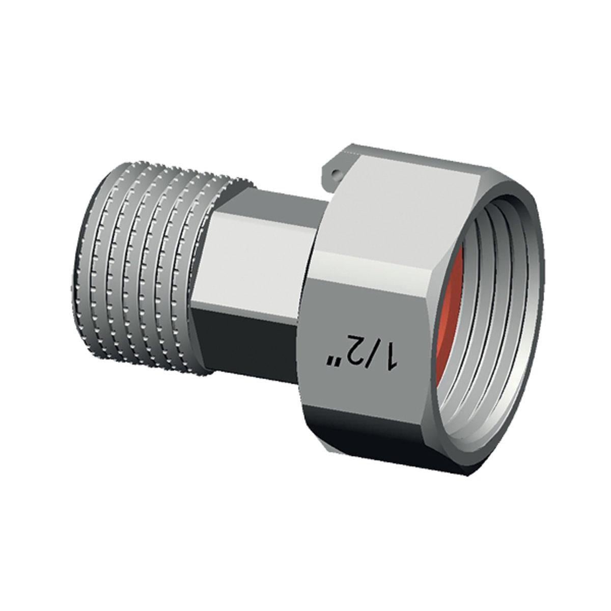 Полусгон с накидной гайкой Raftec для счетчика 1/2" пара (SW-72203)