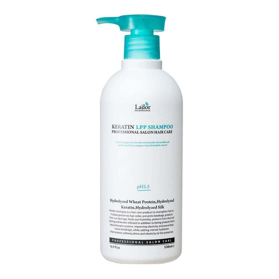 Шампунь Lador Eco Professional Keratin LPP кератиновий безсульфатний для відновлення волосся 530 мл (8809500811053)