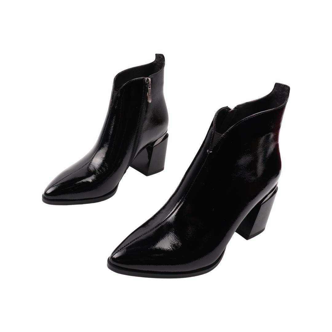 Ботильйони жіночі Brocoly з лакової шкіри р. 37 Чорний (382-22DH) - фото 5 Ботильйони жіночі Brocoly з лакової шкіри р. 37 Чорний (382-22DH) - фото 5