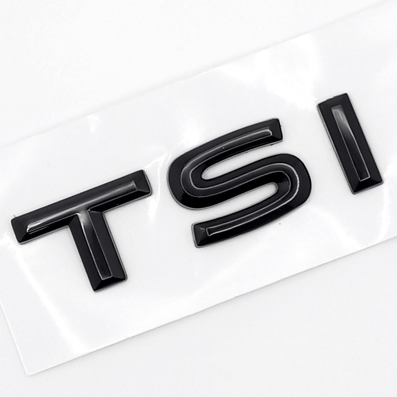 Эмблема надпись TSI Volkswagen ABS 6,2х1,7 см Черный глянцевый (2976626442)