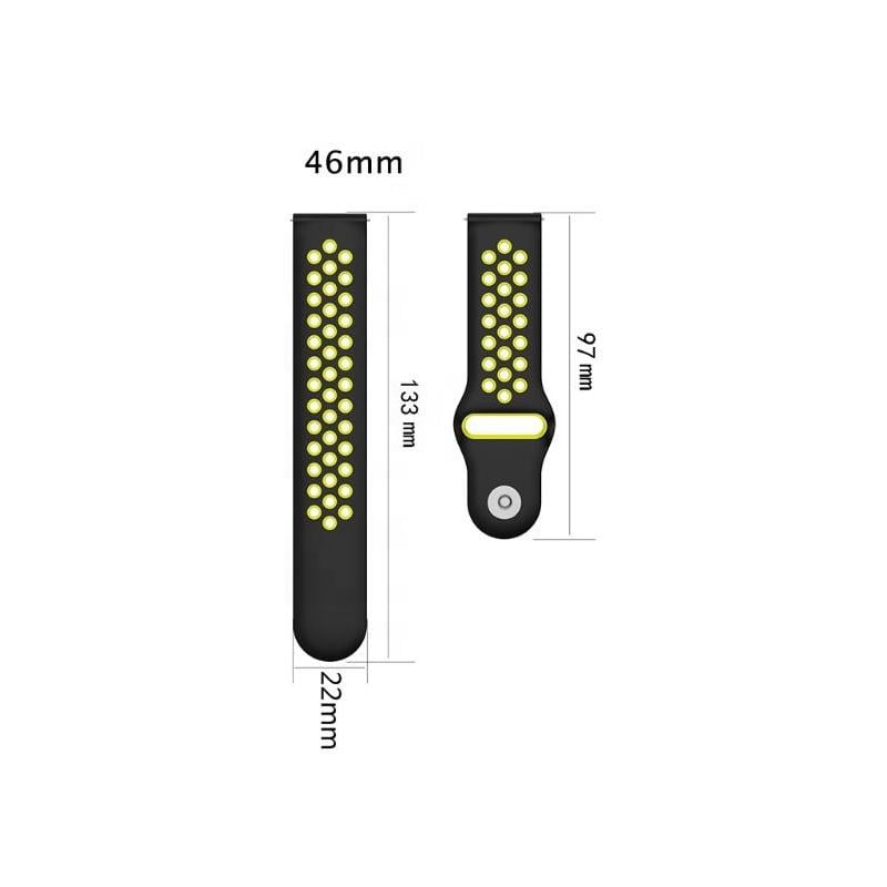 Ремінець Vents Style Becover для Amazfit Stratos 1/2/2S/3/GTR 2/GTR 47 мм/GTR Lite 47 мм/Nexo/Pace/GTR 3 Pro Black/Yellow (705814) - фото 5