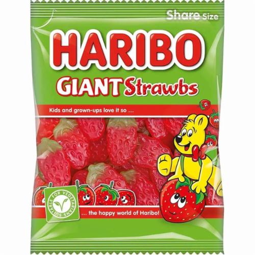 Конфеты желейные Haribo Giant Strawbs 160 г (34087678)