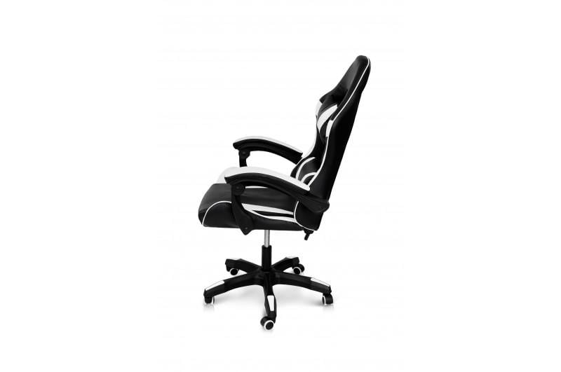 Крісло геймерське Comfort Line Slim Чорний/Білий (SLMBW-124132) - фото 3