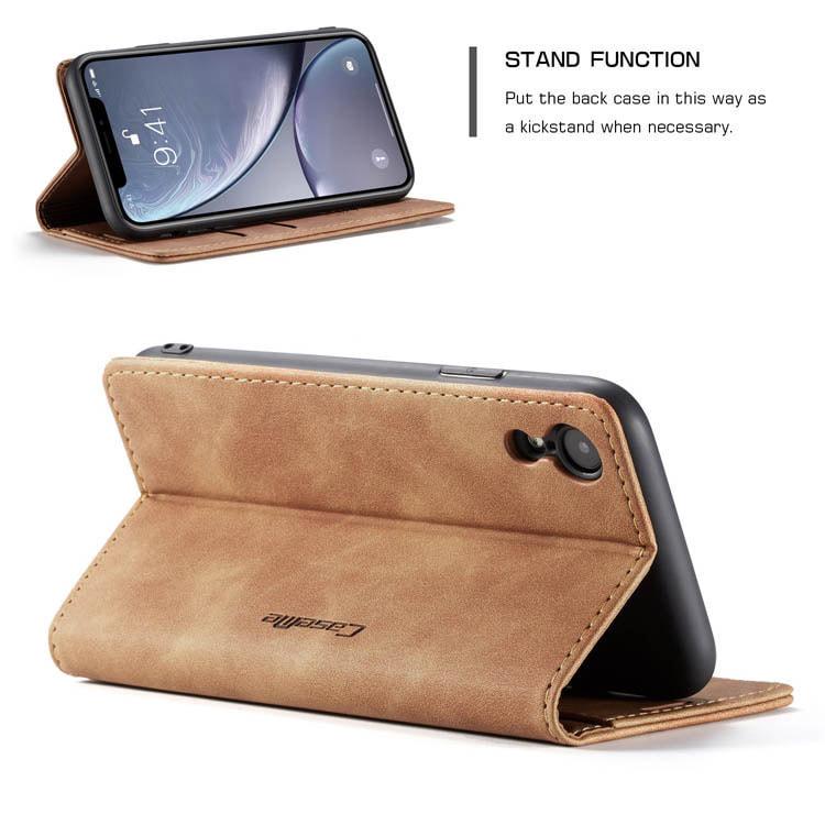 Чехол книжка с магнитом iPhone XR CaseMe Brown (30853-30) - фото 4