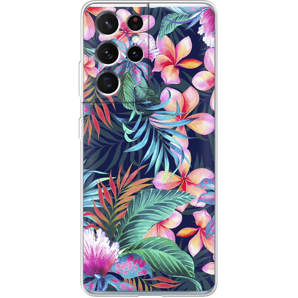 Чехол BoxFace Samsung G998 Galaxy S21 Ultra flowers in the tropics Прозрачный силикон (41719-up1971-41719)