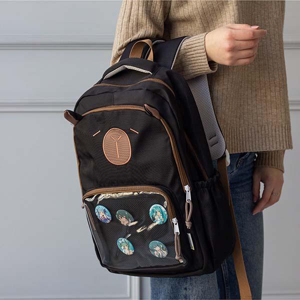 Рюкзак молодежный Capybara 45х31х13 см Черный (ЦБ-00032197) - фото 3 Рюкзак молодежный Capybara 45х31х13 см Черный (ЦБ-00032197) - фото 3