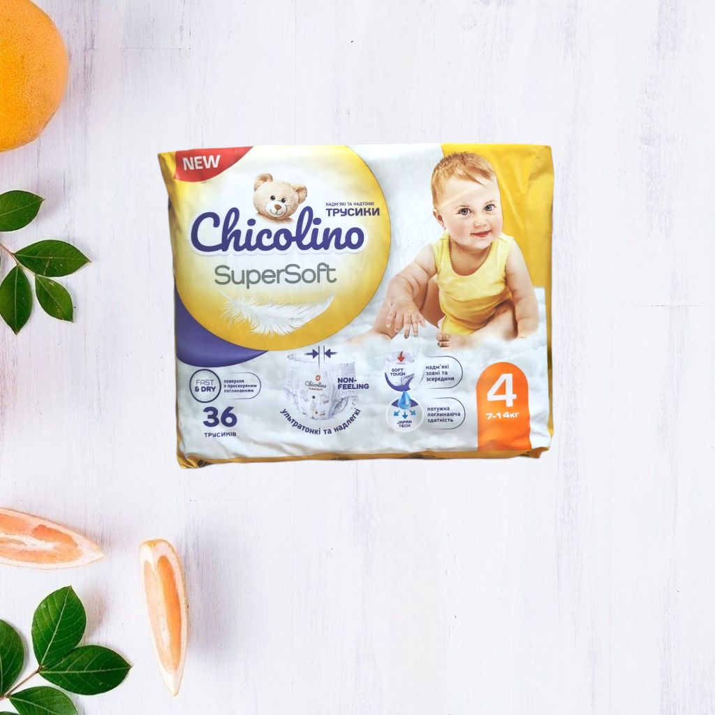 Підгузки-трусики Chicolino Super Soft 4 7-14 кг 36 шт.
