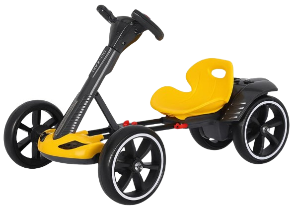 Електрокарт дитячий складаний HL-B6 з пультом керування 6V 4,5Ah Жовтий (17068h-yellow)