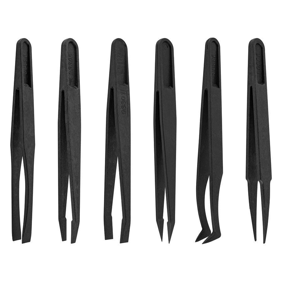 Набор пинцетов пластиковых антистатических 93301-93308 6 шт. (286805)